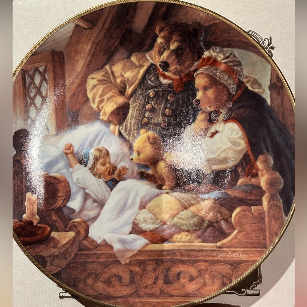 Plate: Goldilocks and the three bears